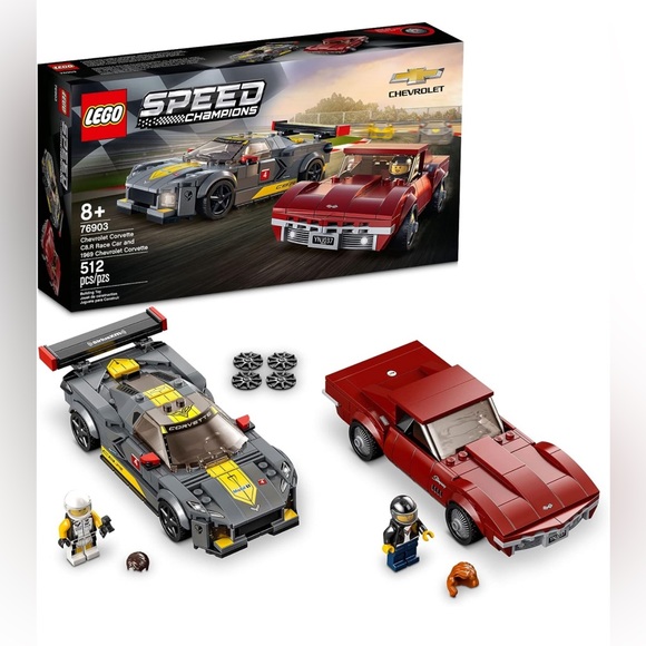 NIB LEGO Speed Champions Chevrolet Corvette C8R Race Car and 1969 Corvette 76903 - Picture 1 of 13
